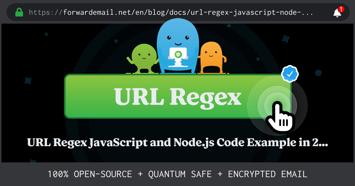 URL Regex JavaScript and Node.js