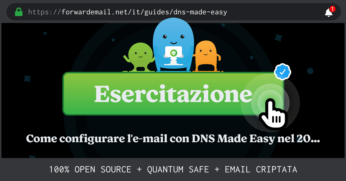 Come impostare l&#39;e-mail con DNS Made Easy
