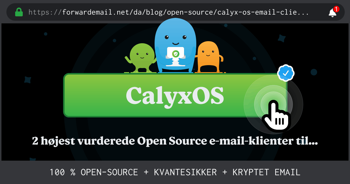 2 højest vurderede Open Source e-mail-klienter til CalyxOS i 2024