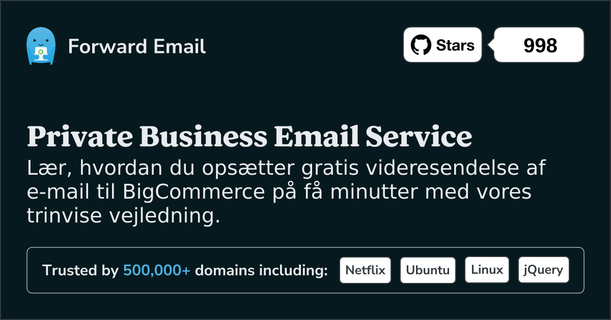 Sådan konfigurerer du e-mail med BigCommerce