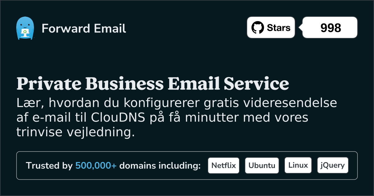 Sådan konfigurerer du e-mail med ClouDNS