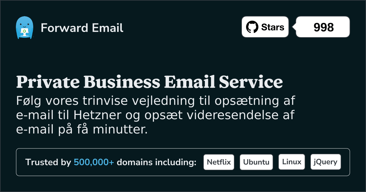 Sådan konfigurerer du e-mail med Hetzner