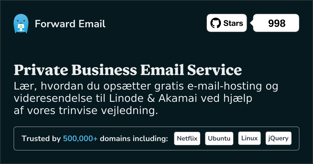 Sådan konfigurerer du e-mail med Linode & Akamai