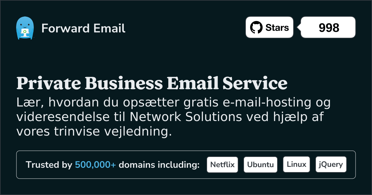 Sådan konfigurerer du e-mail med Network Solutions