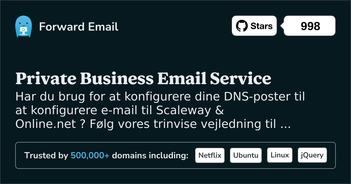 Sådan konfigurerer du e-mail med Scaleway & Online.net