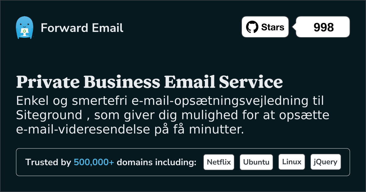 Sådan konfigurerer du e-mail med Siteground