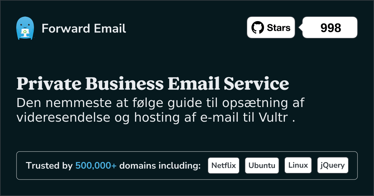 Sådan konfigurerer du e-mail med Vultr