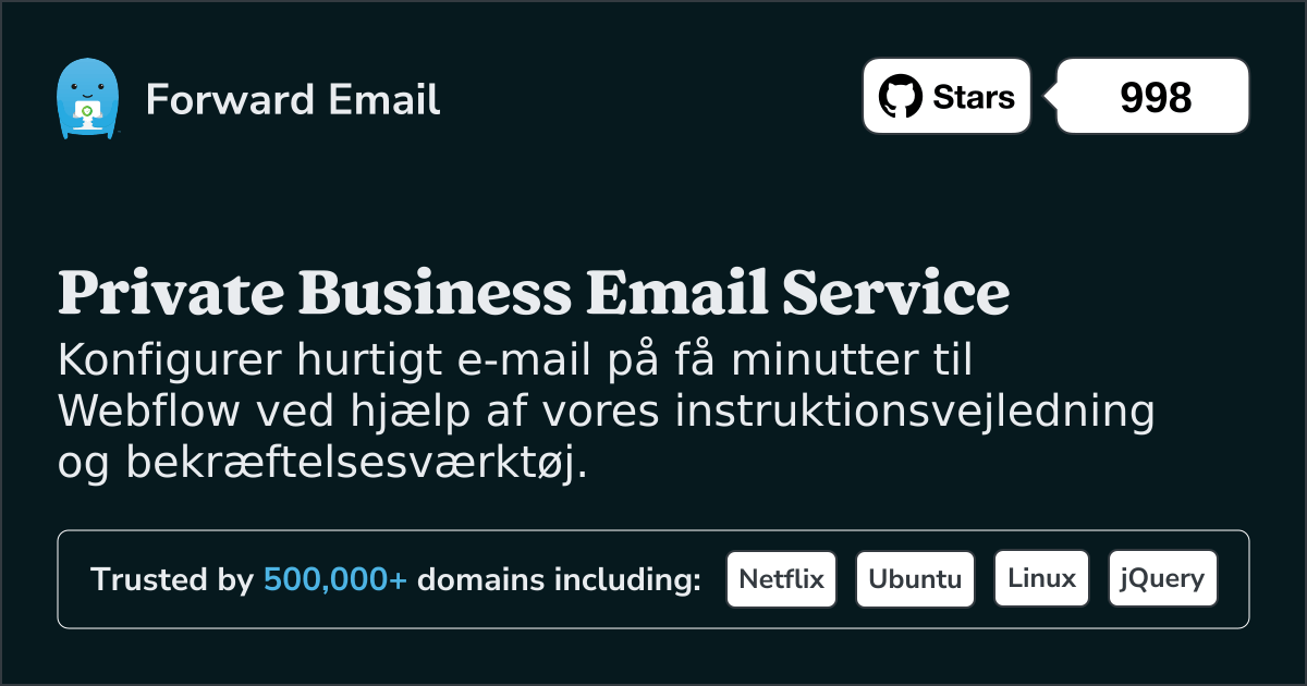 Sådan konfigurerer du e-mail med Webflow