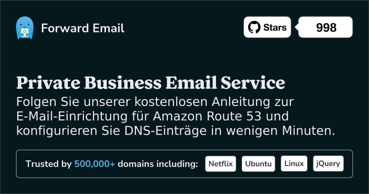 So richten Sie E-Mail mit Amazon Route 53 ein