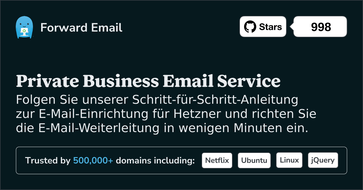 So richten Sie E-Mail mit Hetzner ein