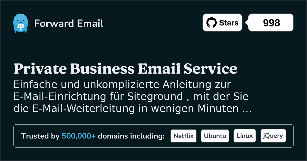 So richten Sie E-Mail mit Siteground ein