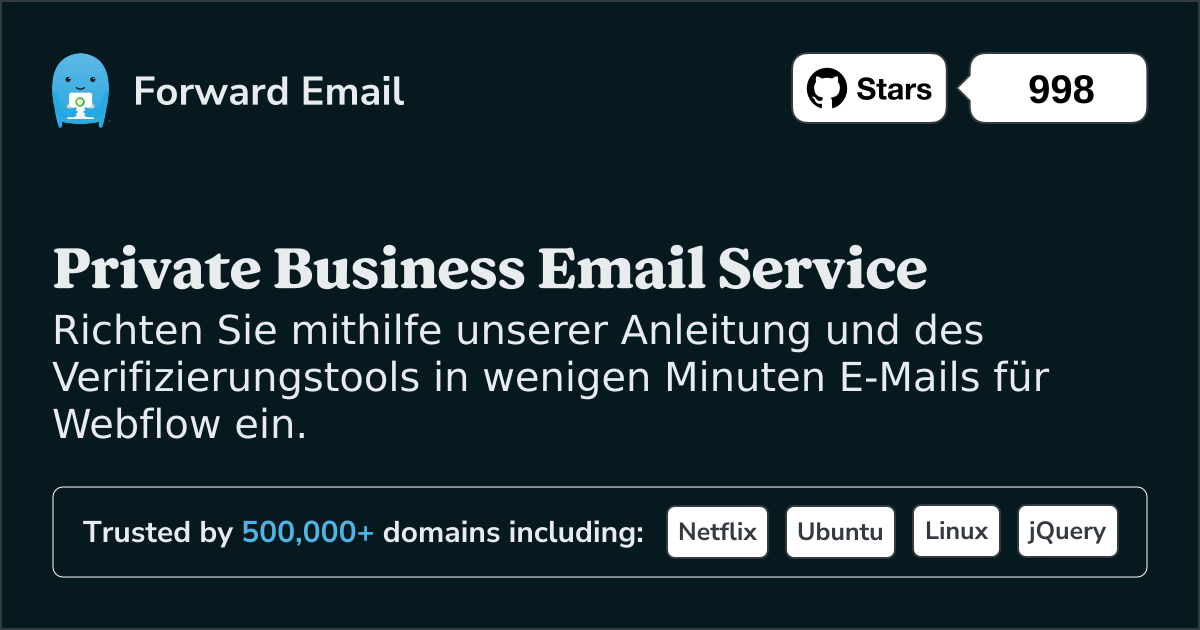 So richten Sie E-Mail mit Webflow ein