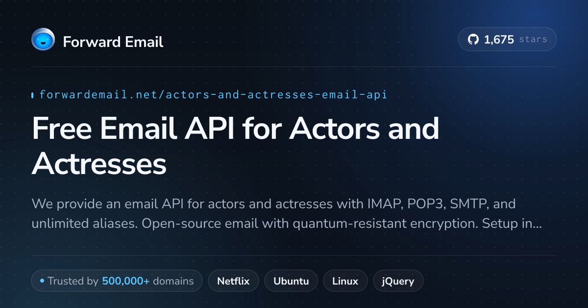 Api Bio Actors Free Email API for Actors and Actresses