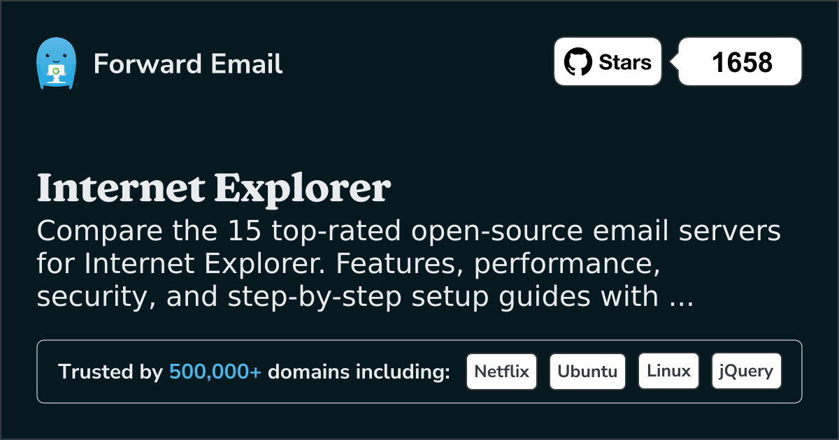 15 Leading Open Source Email Servers for Internet Explorer in 2025