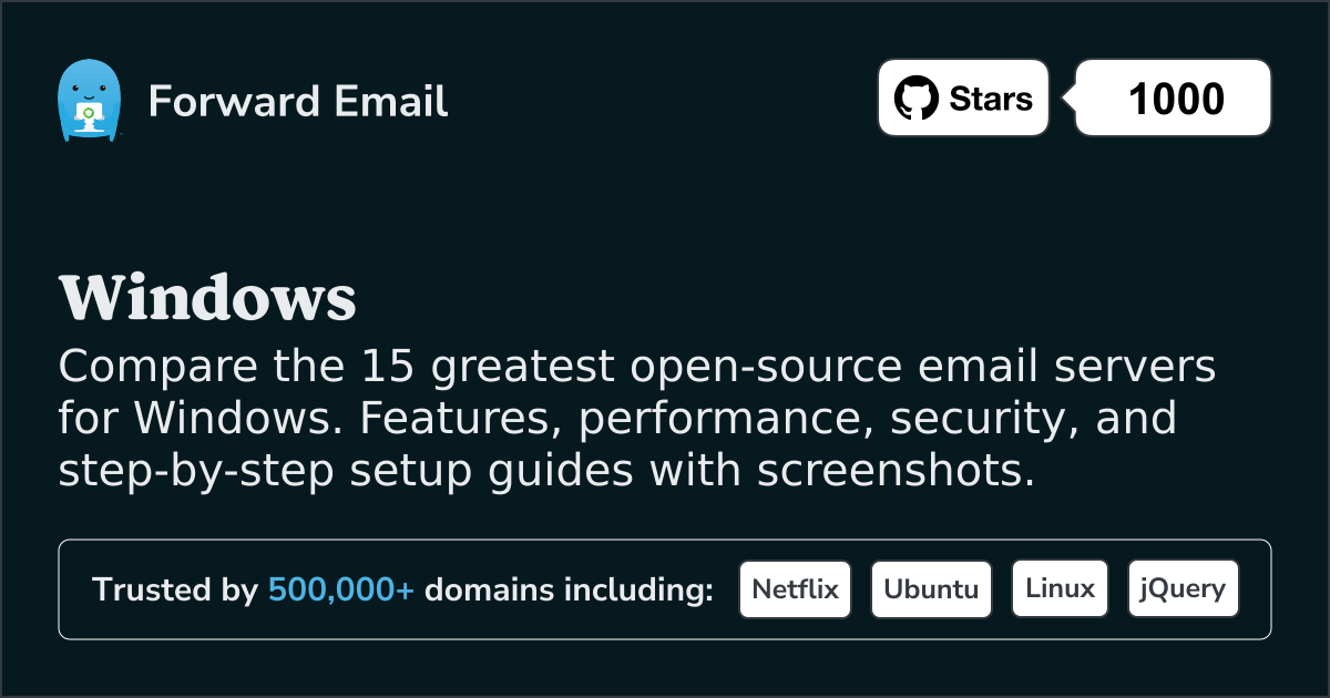 15 Top Open Source Email Servers for Windows in 2024