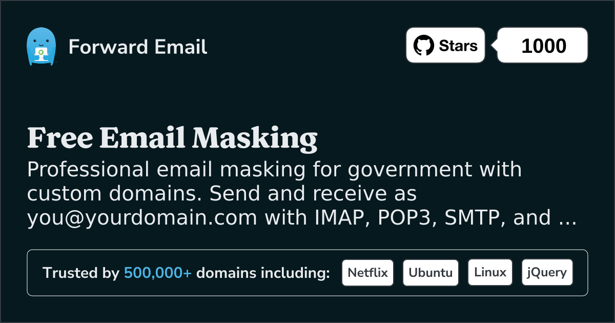 Free Email Masking for Government