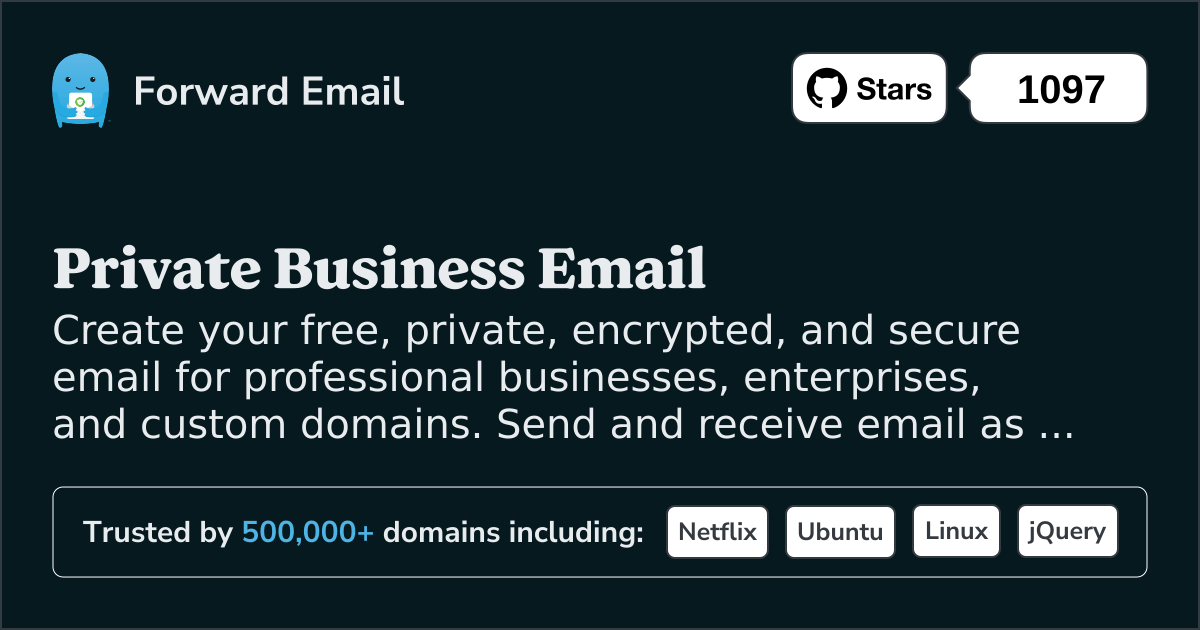 Private Business Email for Custom Domains