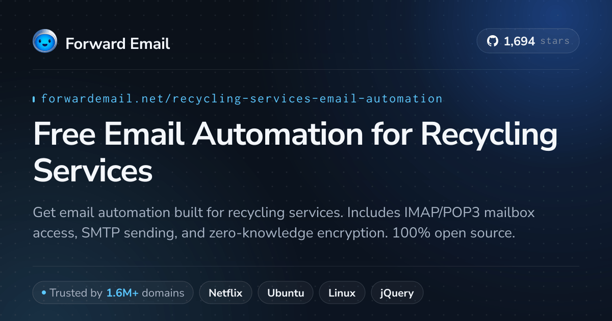 Recycling Email Example Free Email Automation for Recycling Services