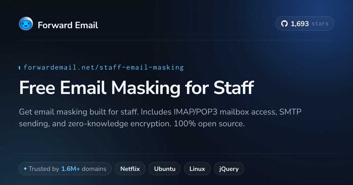 Free Email Masking for Staff