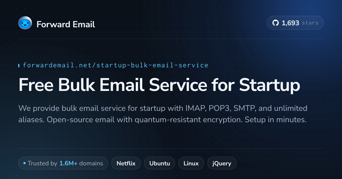 Free Bulk Email Service for Startup