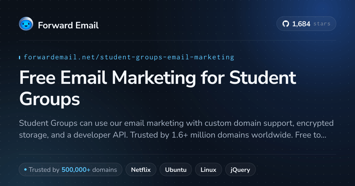 Free Email Marketing for Student Groups
