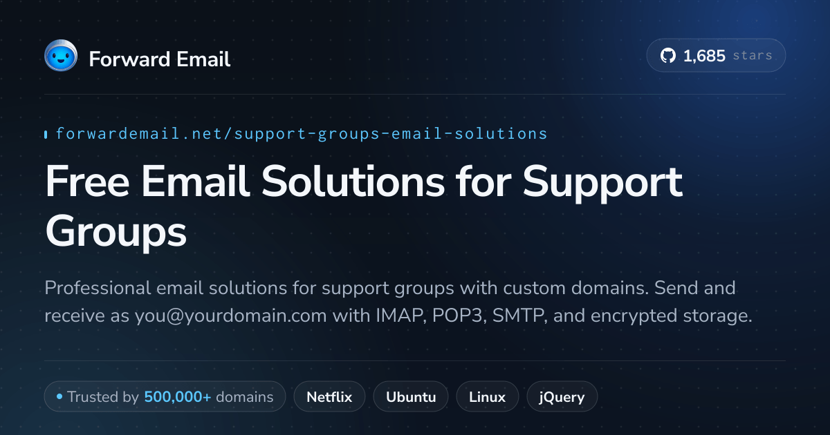 Free Email Solutions for Support Groups