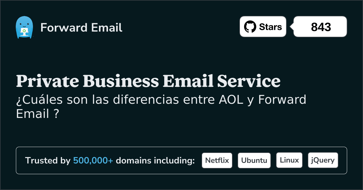 Comparación AOL vs Forward Email ( 2024 )