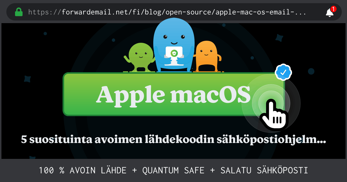 5 suosituinta avoimen lähdekoodin sähköpostiohjelmaa Apple macOS lle vuonna 2024