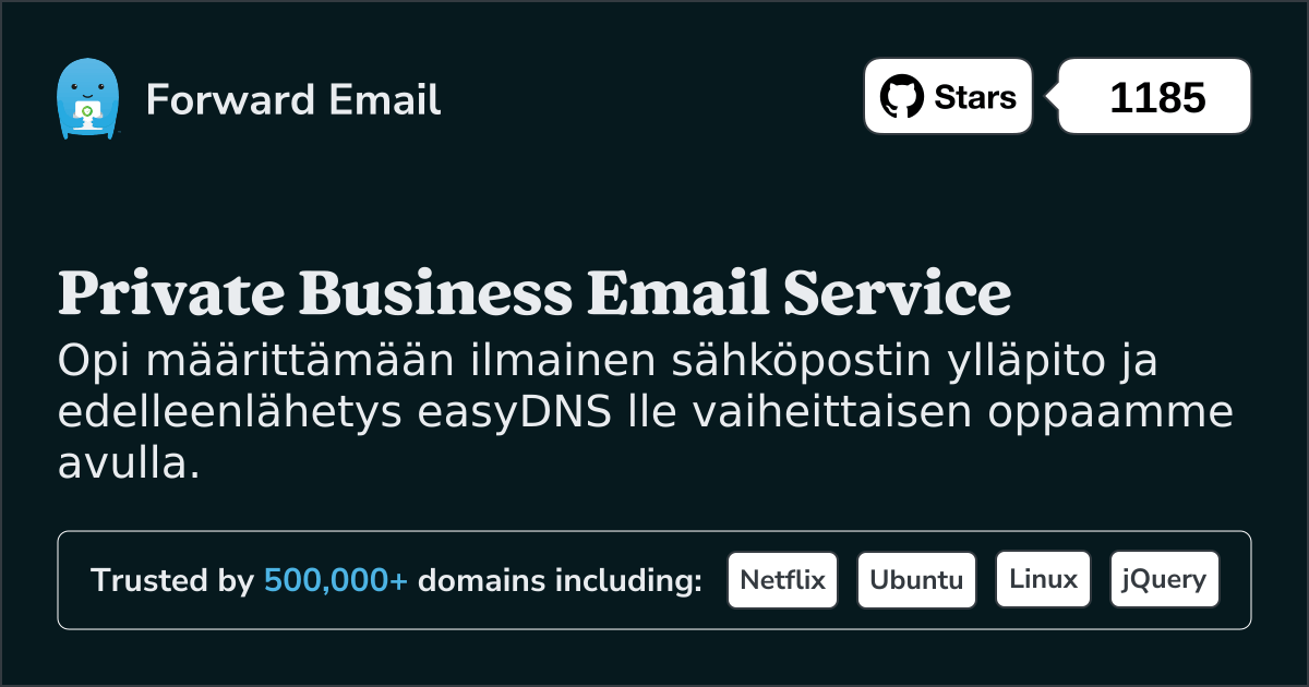 Sähköpostin määrittäminen easyDNS :lla