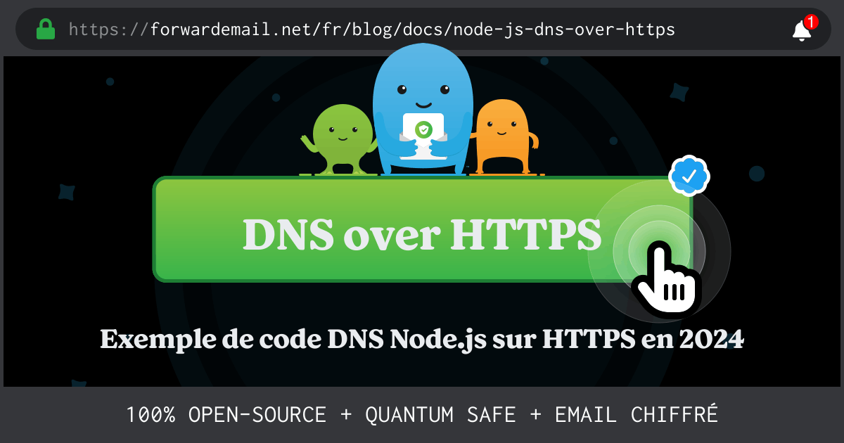 DNS Node.js sur HTTPS