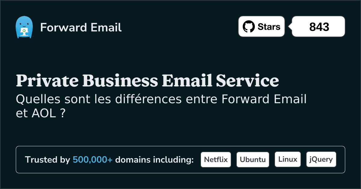 Comparaison Forward Email vs AOL ( 2024 )