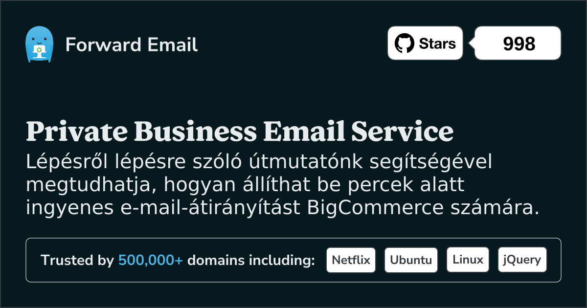 Az e-mail beállítása BigCommerce segítségével