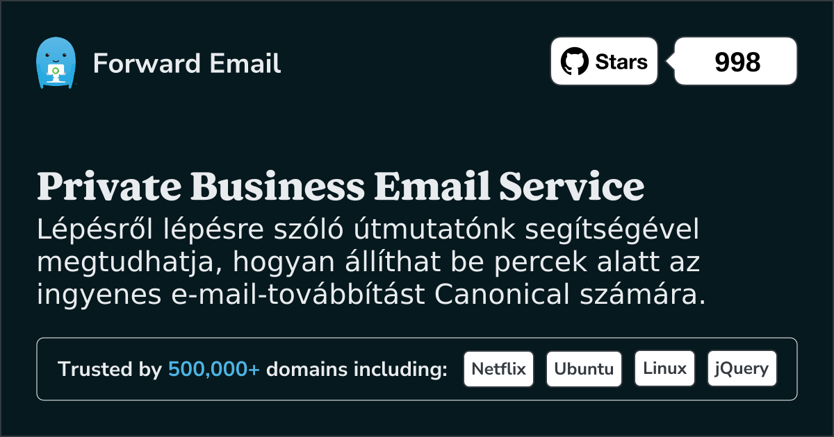 Az e-mail beállítása Canonical segítségével