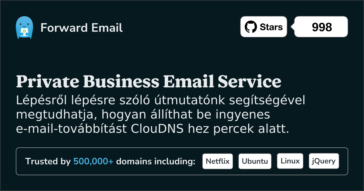 Az e-mail beállítása ClouDNS segítségével