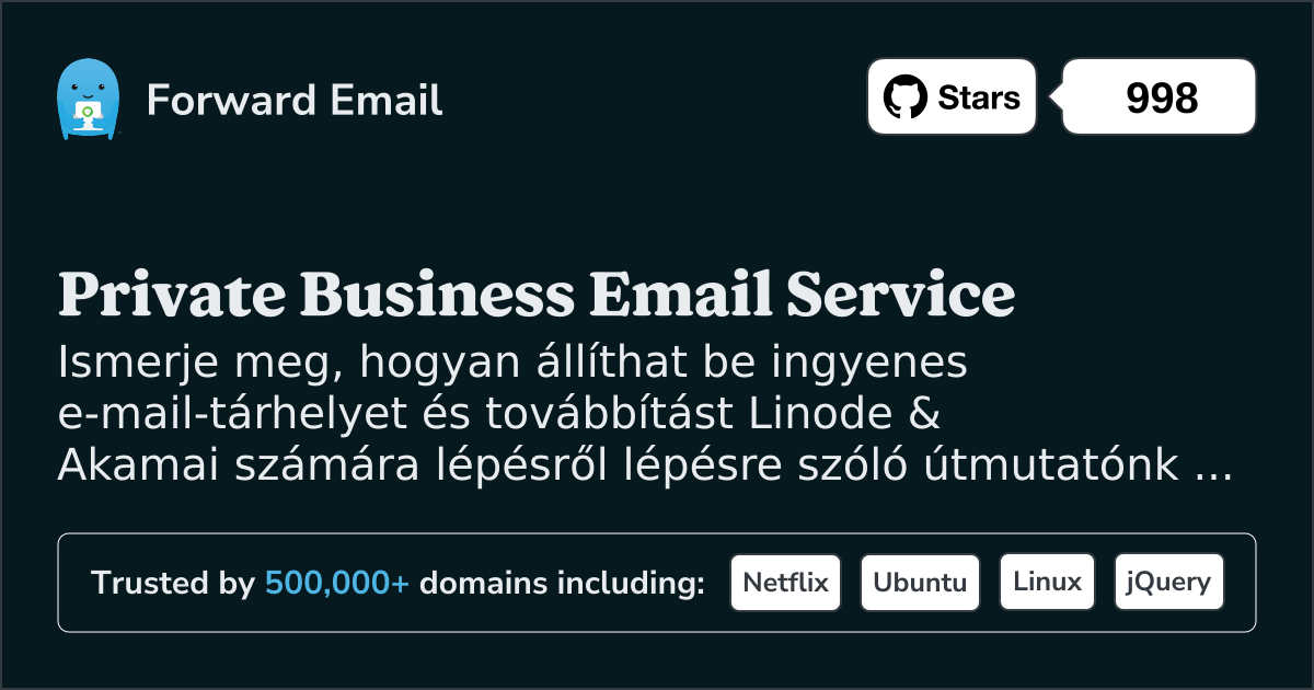 Az e-mail beállítása Linode & Akamai segítségével