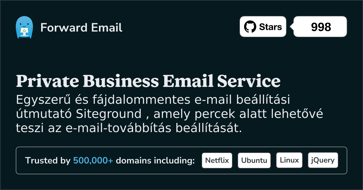 Az e-mail beállítása Siteground segítségével