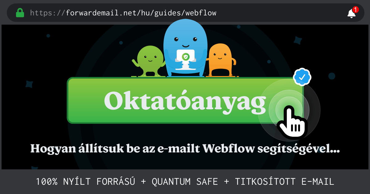 Az e-mail beállítása Webflow segítségével