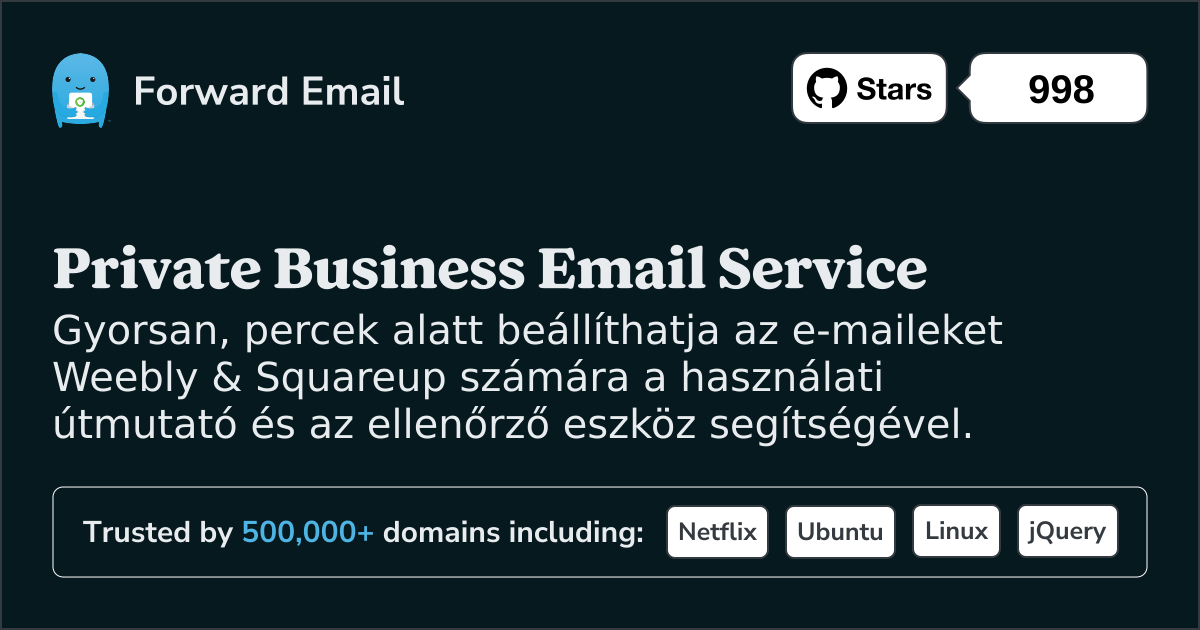 Az e-mail beállítása Weebly & Squareup segítségével