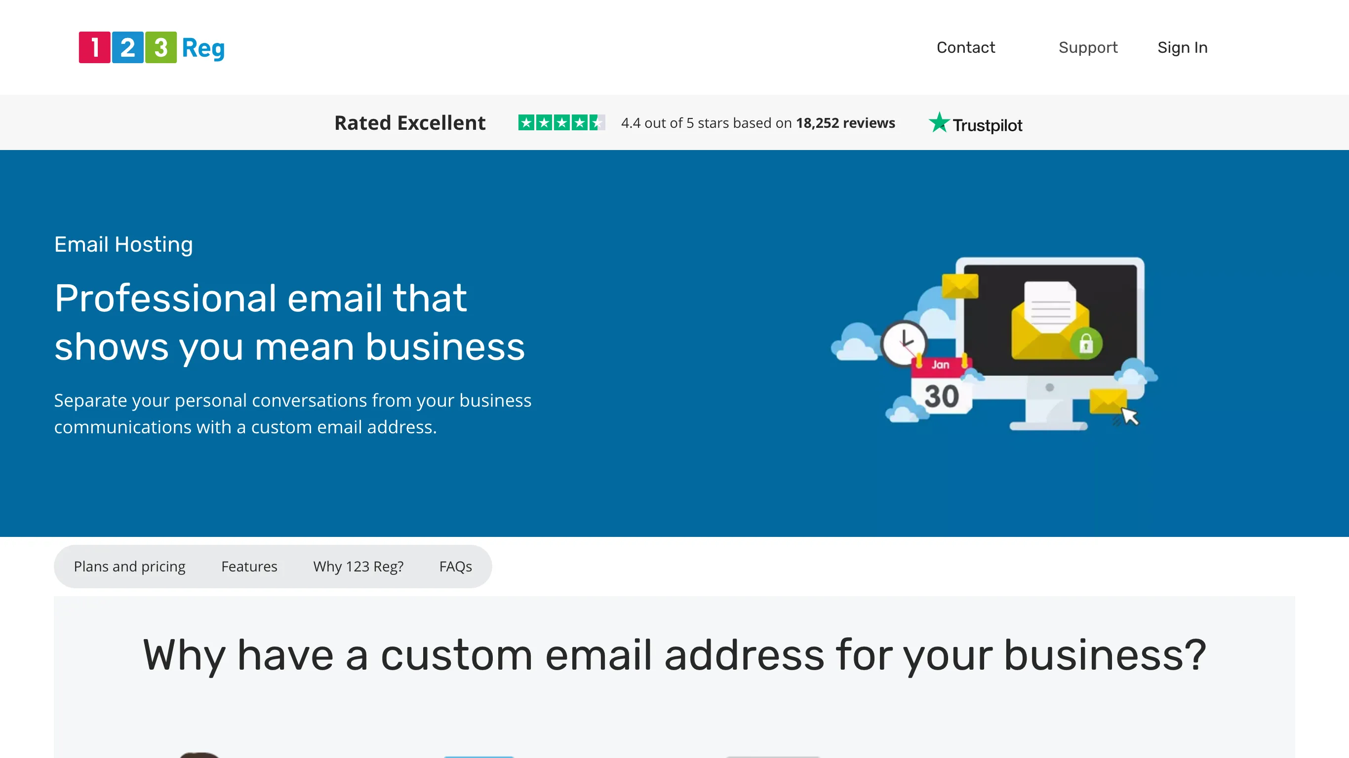 123 Reg is a closed-source email service.