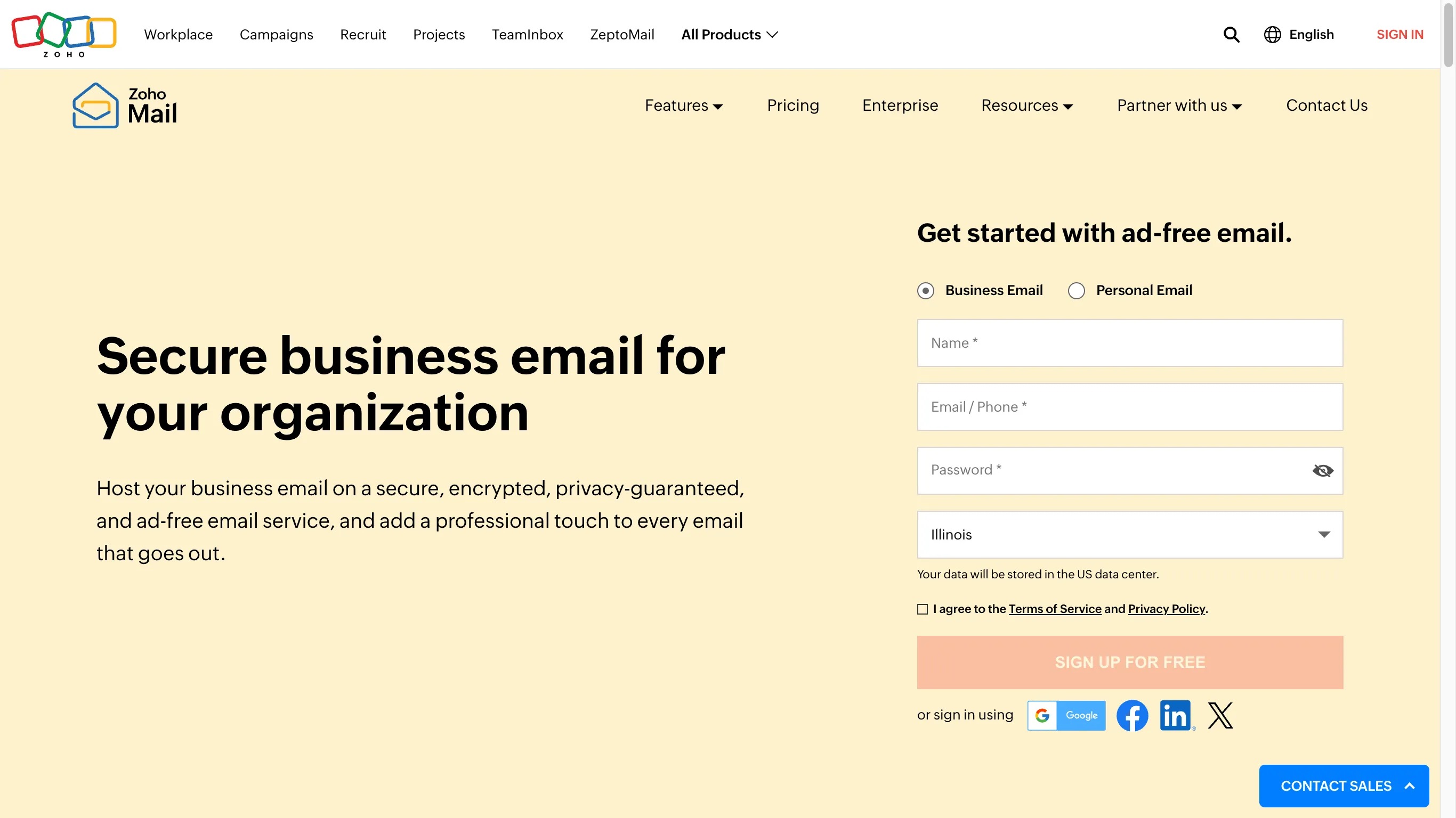 Zoho is a closed-source email service.