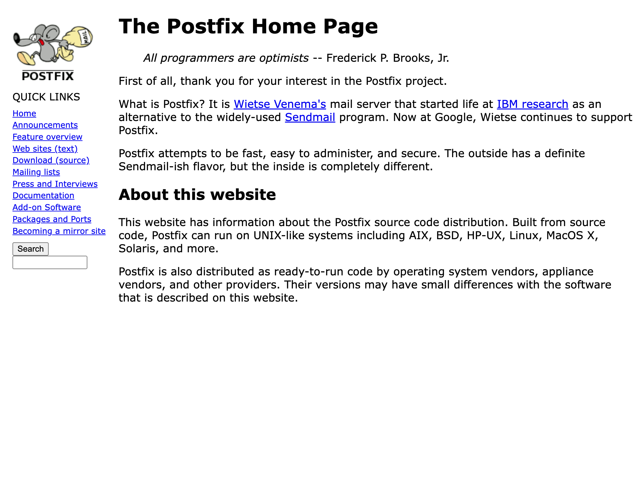 Postfix ist eine Open-Source-E-Mail Server für postmarket OS .