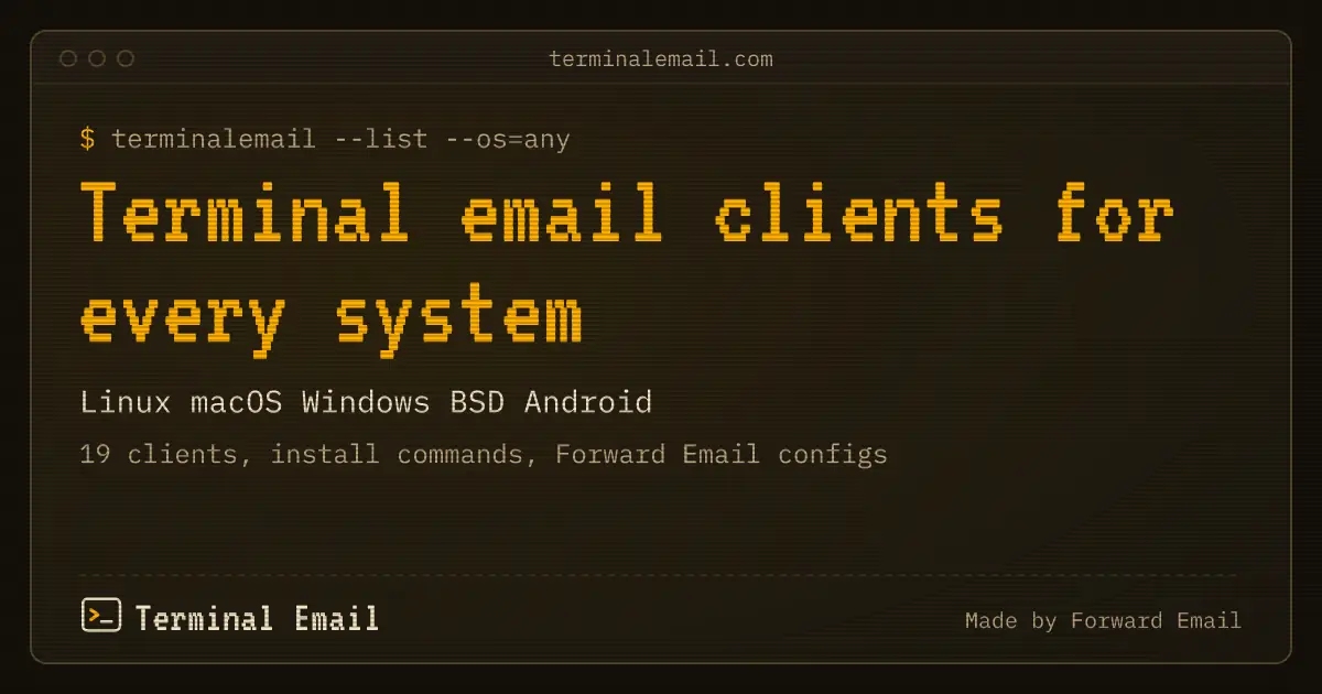 Terminal Email