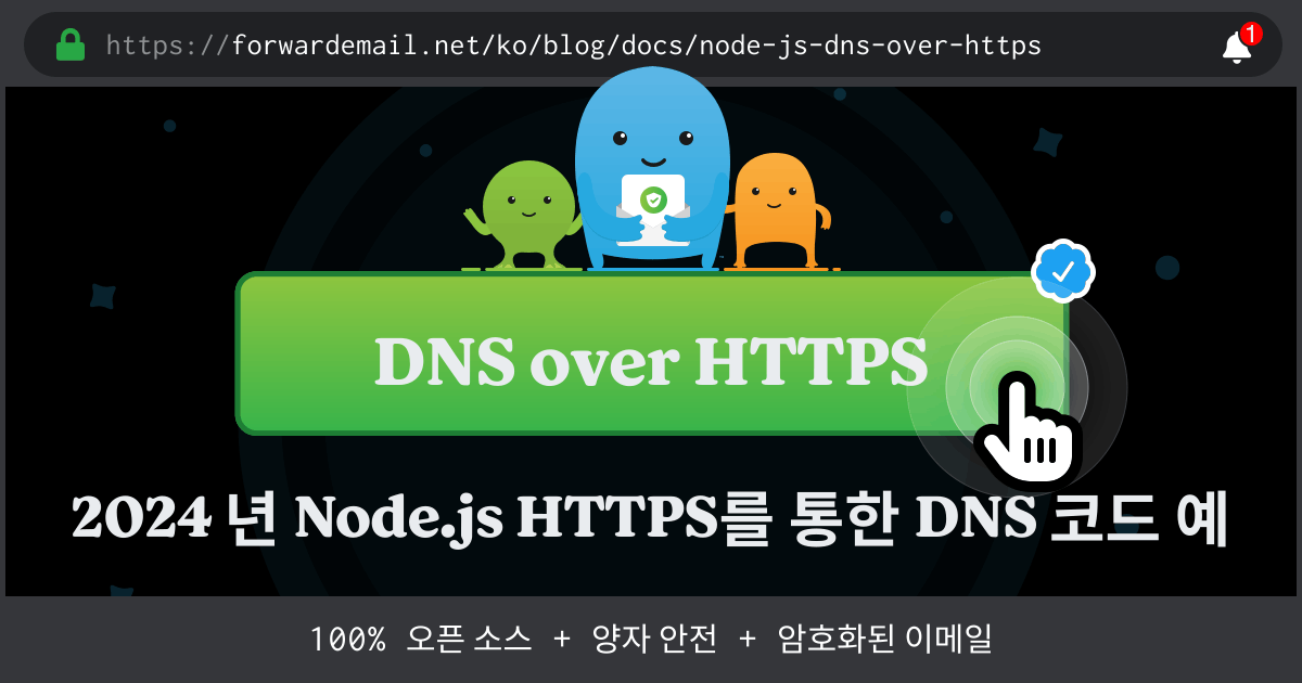 HTTPS를 통한 Node.js DNS