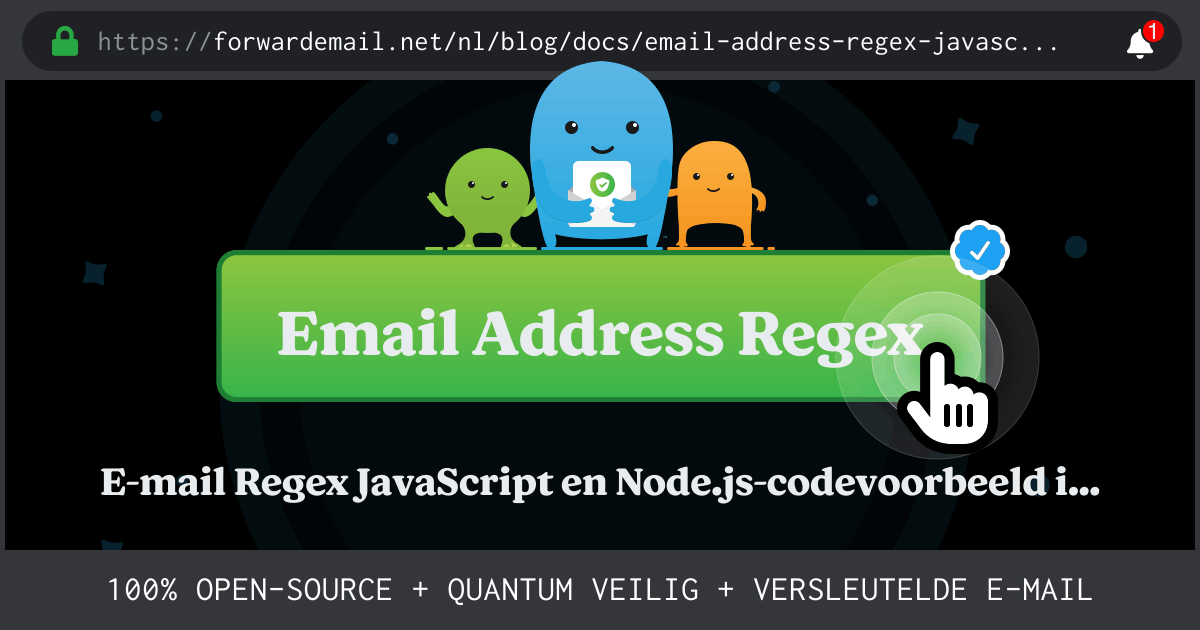 E-mail Regex JavaScript en Node.js