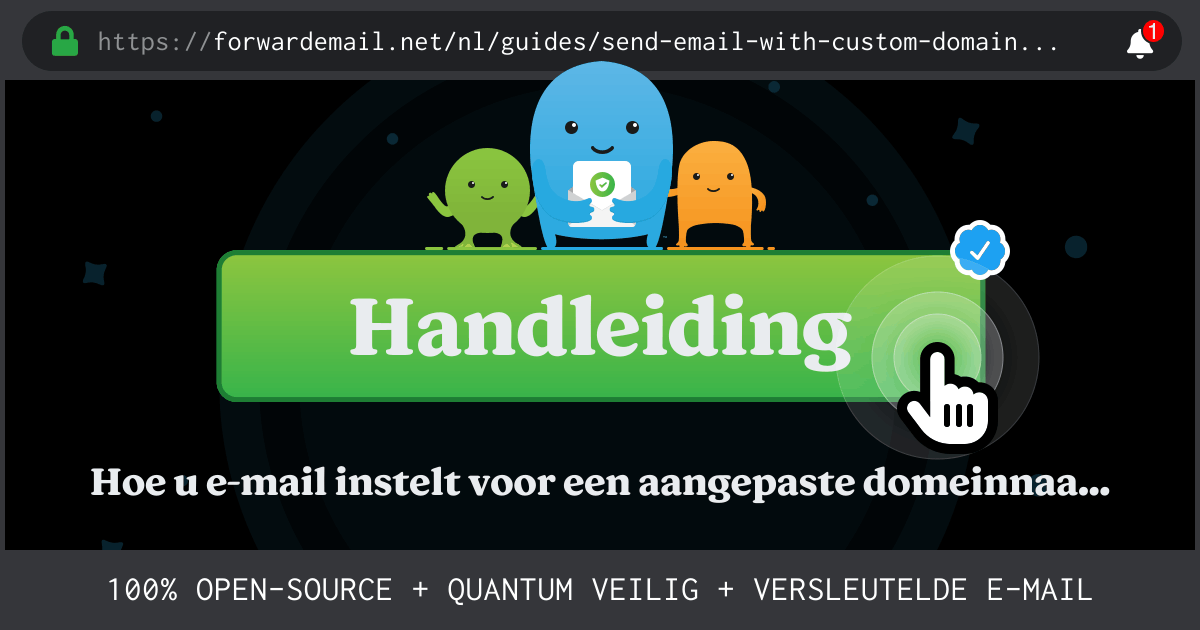 E-mail instellen met Send Email with Custom Domain