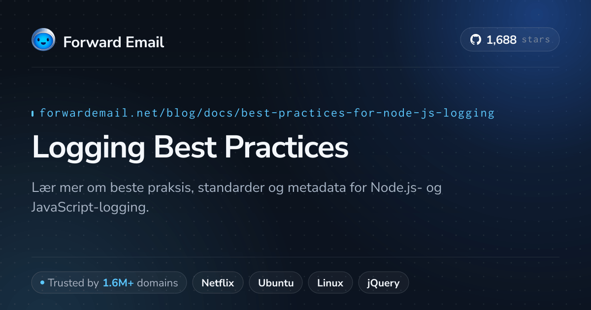 Best Practices for Node.js Logging - Tutorial 2026