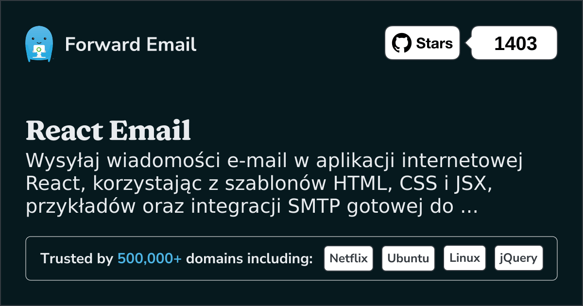 Wyślij przykładowy kod React Emails w 2024