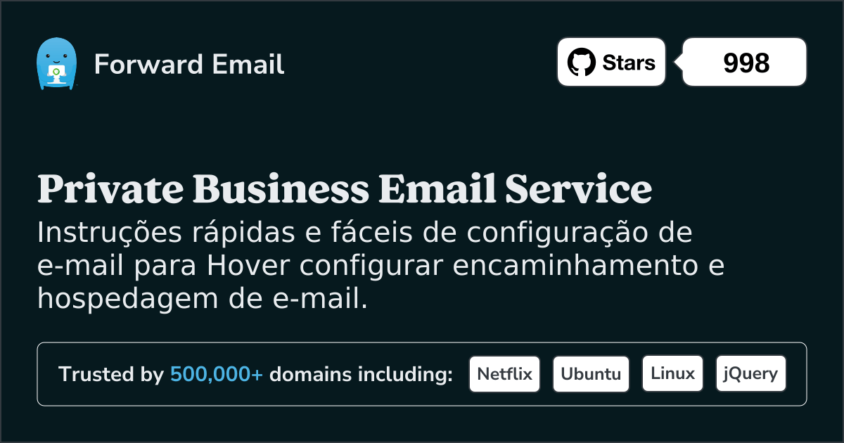 Como configurar e-mail com Hover