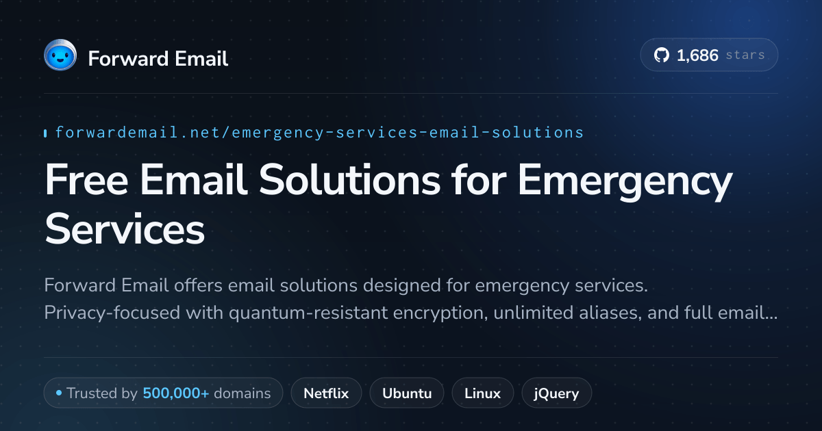 Free Email Solutions for Emergency Services