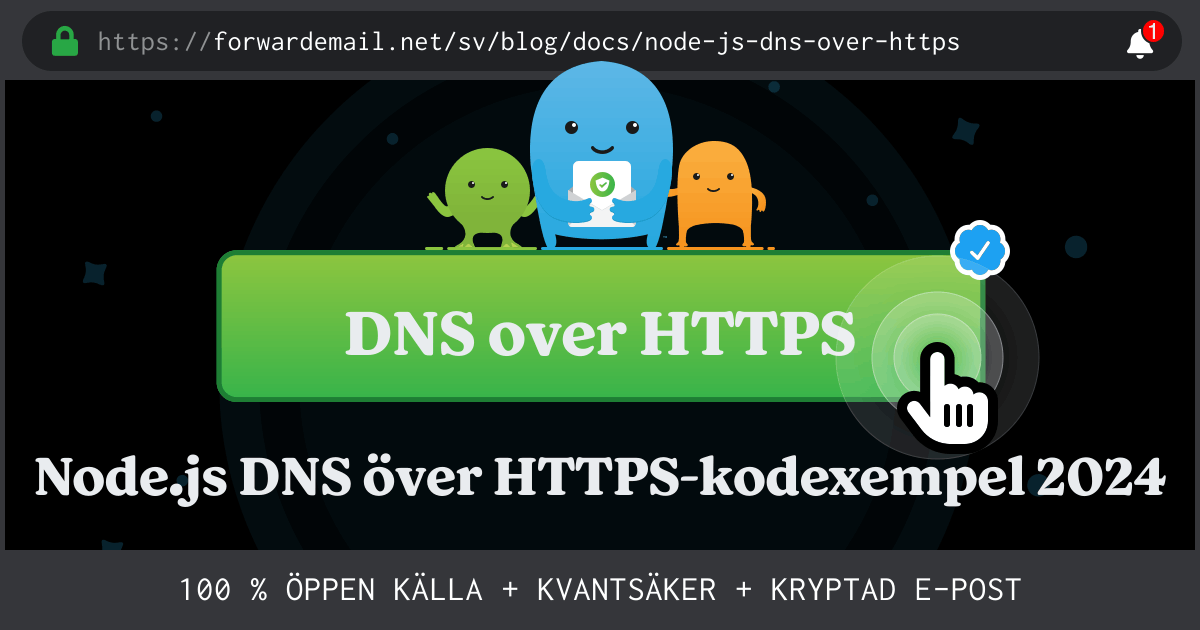 Node.js DNS över HTTPS